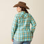 Ariat roping plaid western shirt for women