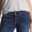 Ariat R.E.AL. Mid rise stretch icon stackable straight leg jean for ladies - HorseworldEU