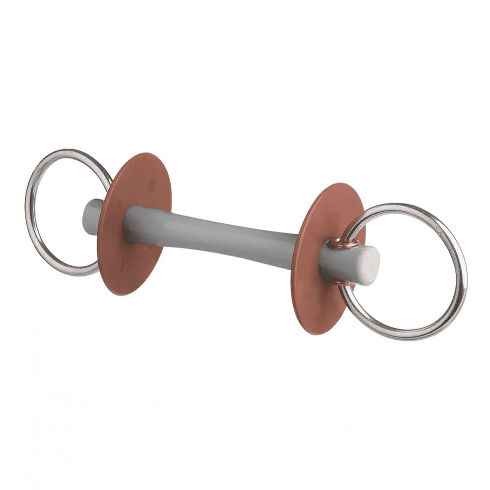 Beris loose ring snaffle bit with comfort bar, ring 6 cm, soft Beris