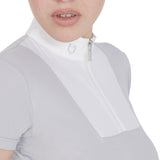 Equestro women's short sleeved slim fit competition polo shirt - HorseworldEU